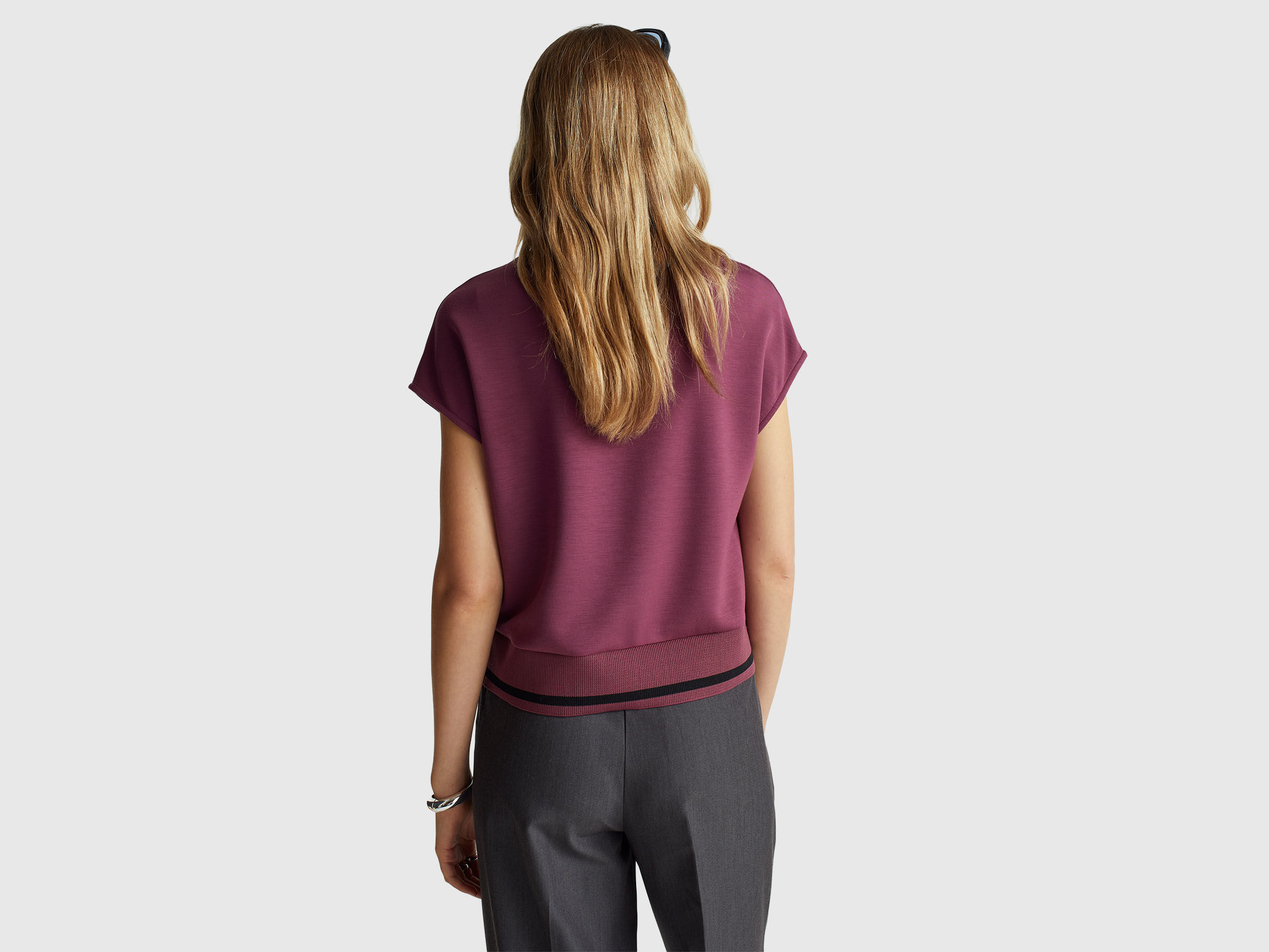 SLEEVELESS SWEATER Femme image number 2